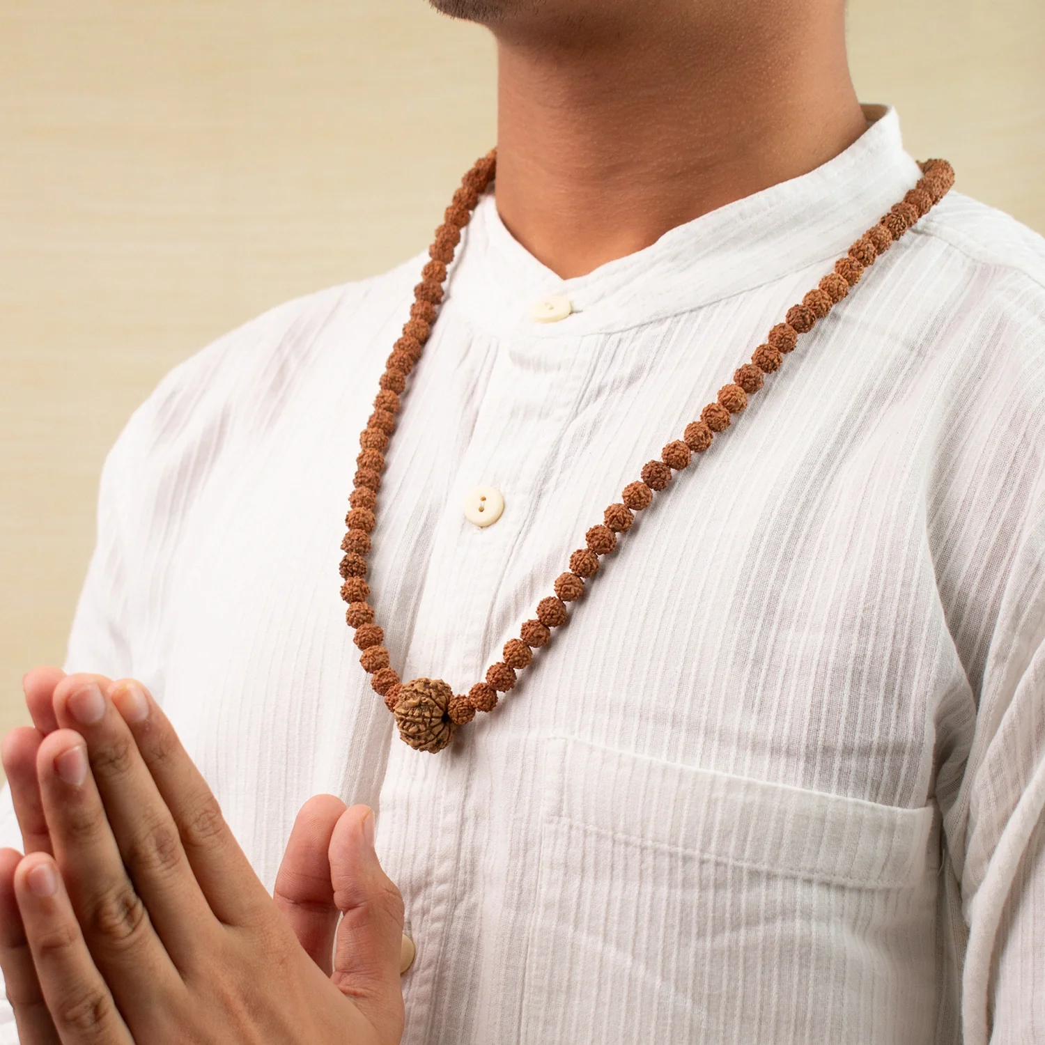 10 Mukhi Rudraksha Bead in 5 Mukhi Rudraksha Mala - Image 9