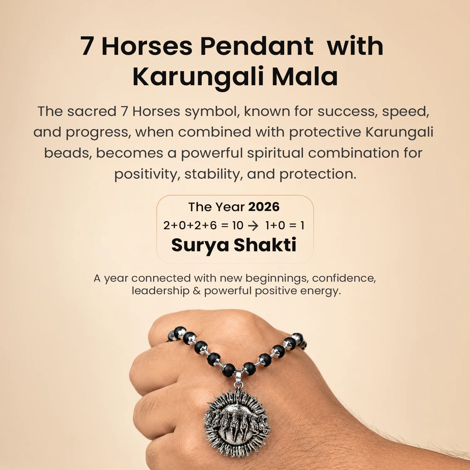 7 Horses Karungali Mala - Image 7