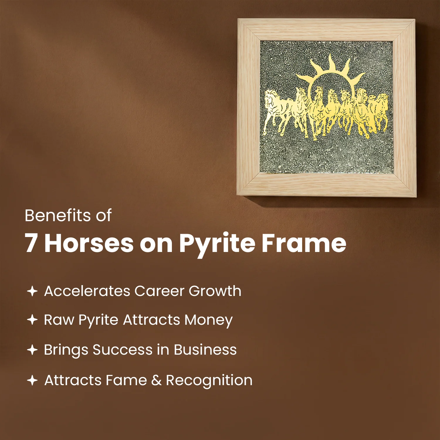 7 Horses on Raw Pyrite Frame - Image 41
