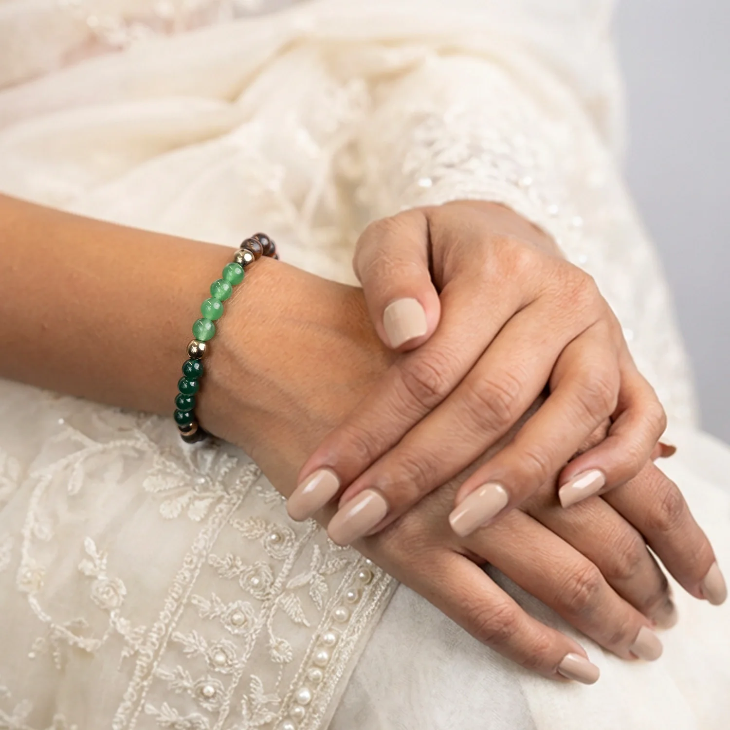 Dhan Yog 6mm Bracelet With Free Raw Selenite Plate - Image 12