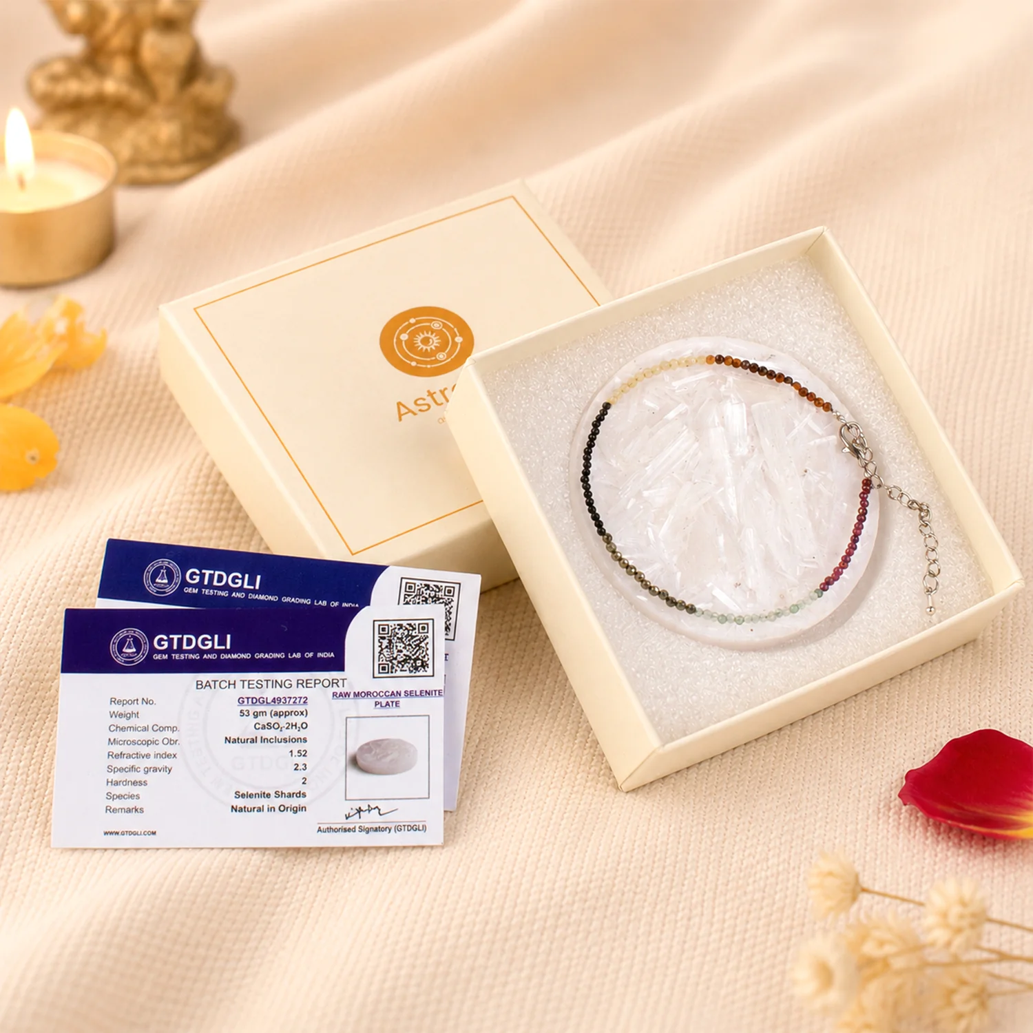 Dhan Yog Anklet with Free Raw Selenite Plate - Image 13