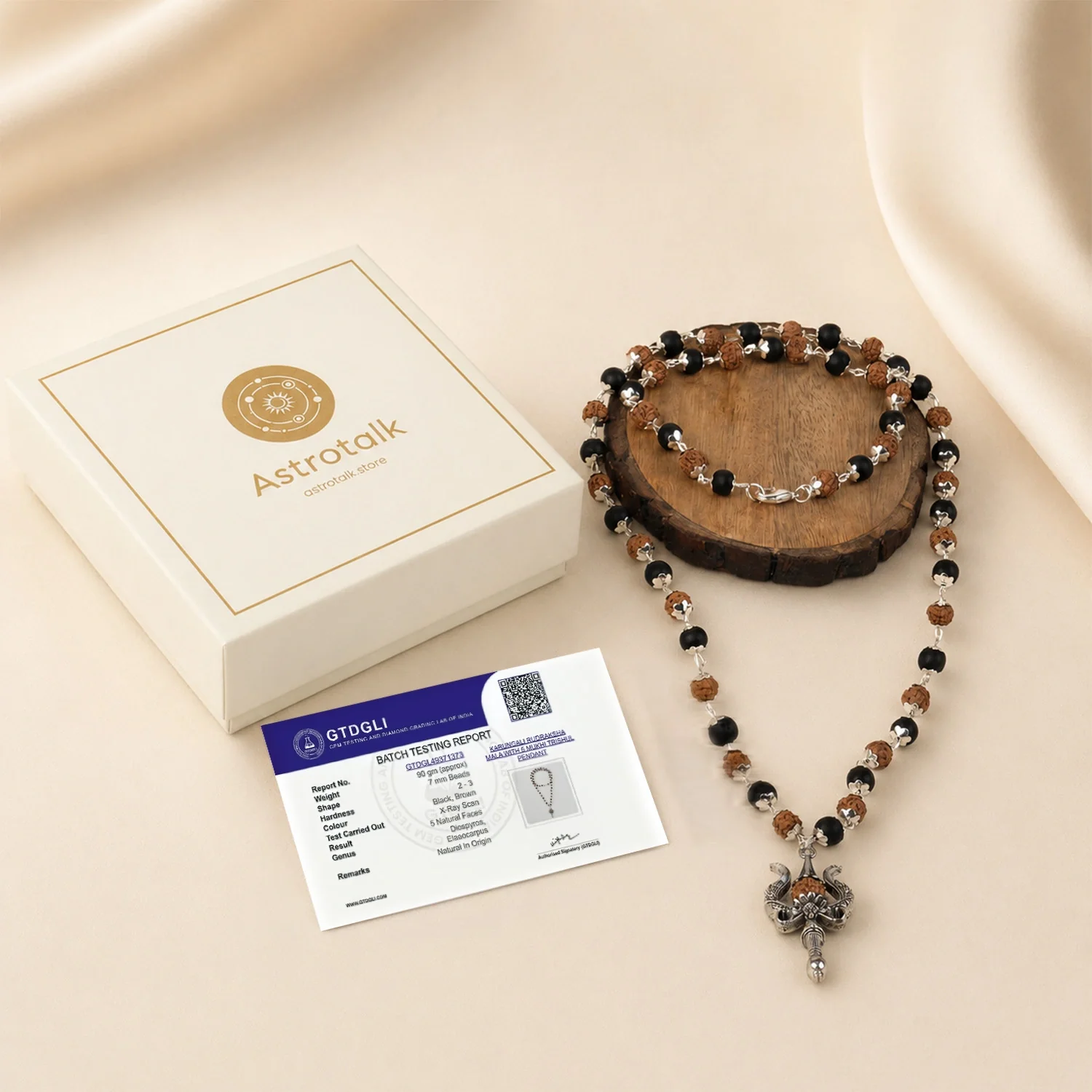 Divya Raksha Mala With 5 Mukhi Trishul Pendant - Image 10