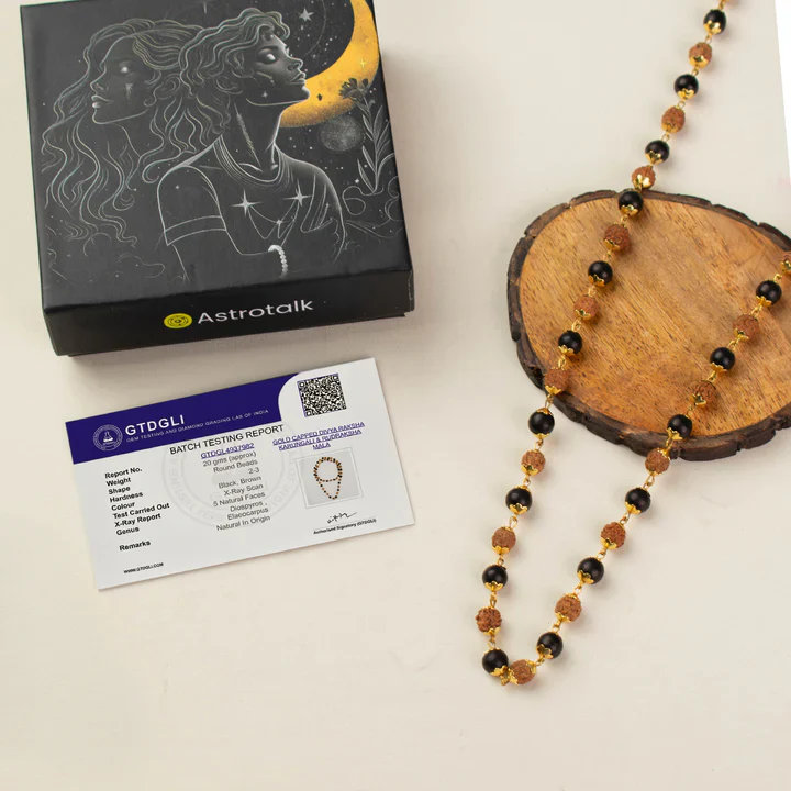 Divya Raksha Rudraksha & Karungali Mala with Silver Capping - Image 18