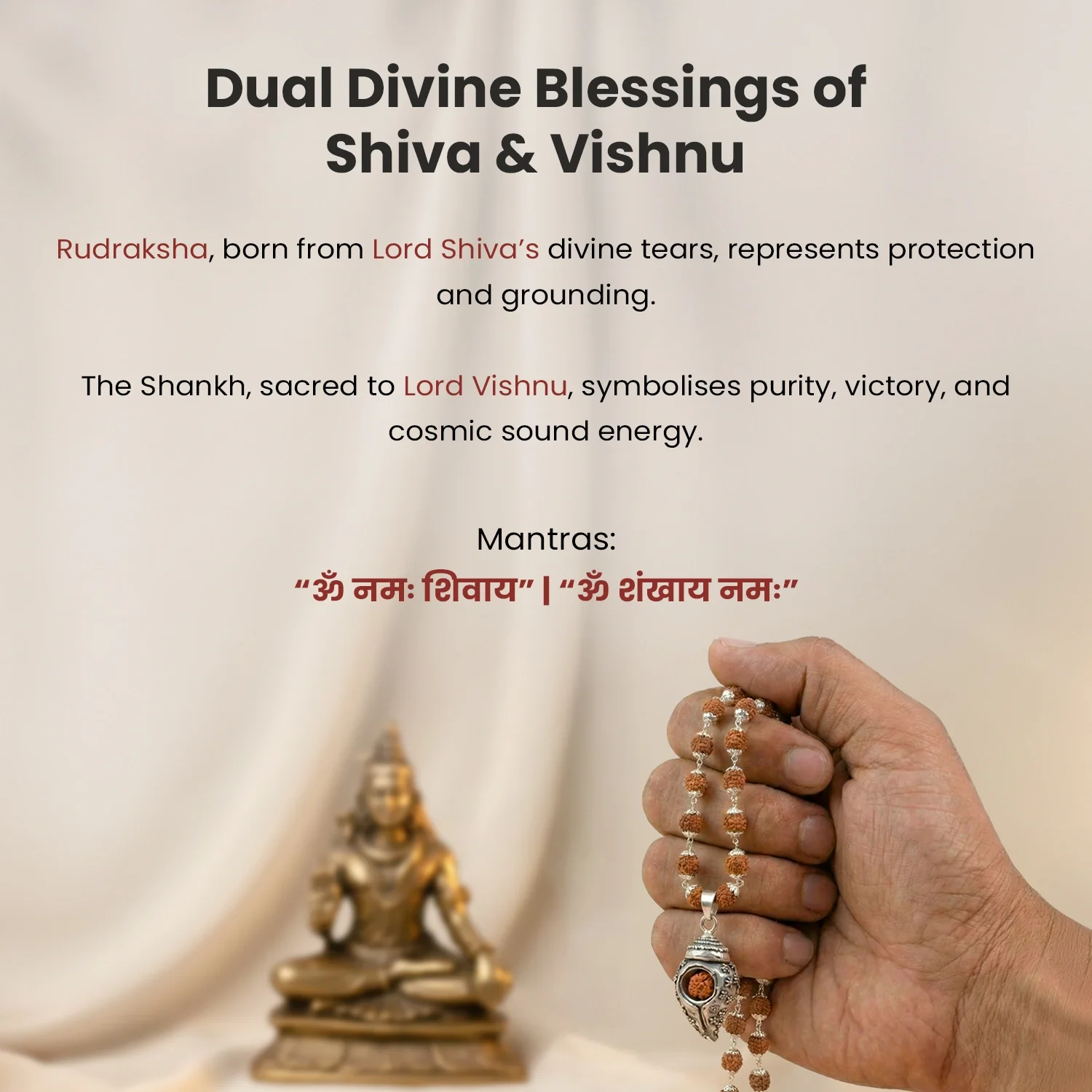 Divya Shankh Rudraksha Mala - Image 3