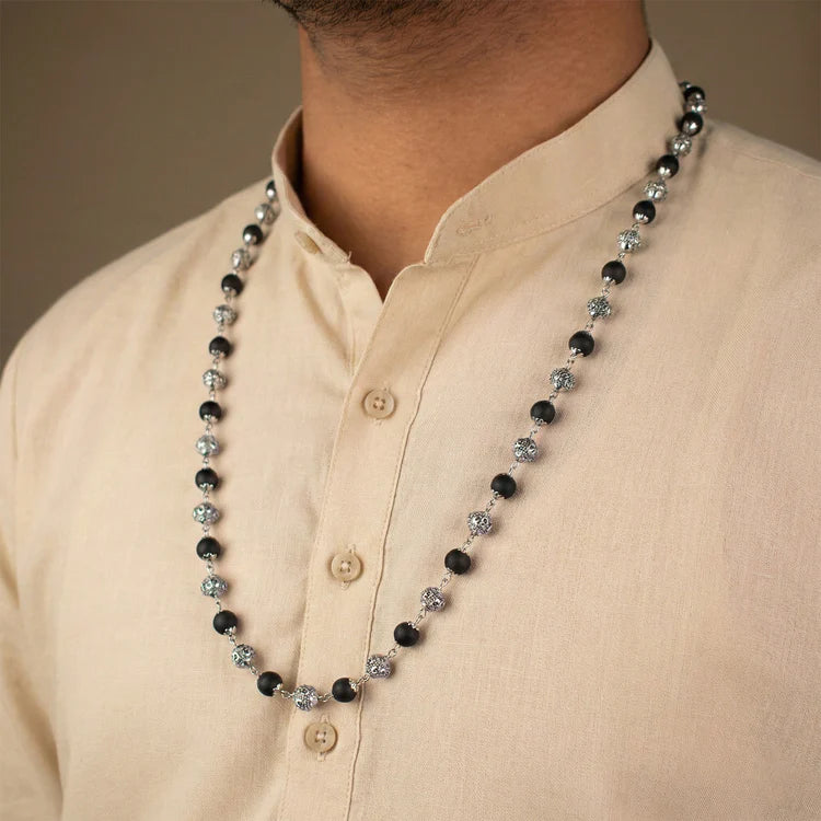 Divya Shankh Rudraksha Mala with Om Bead Karungali Mala - Image 13