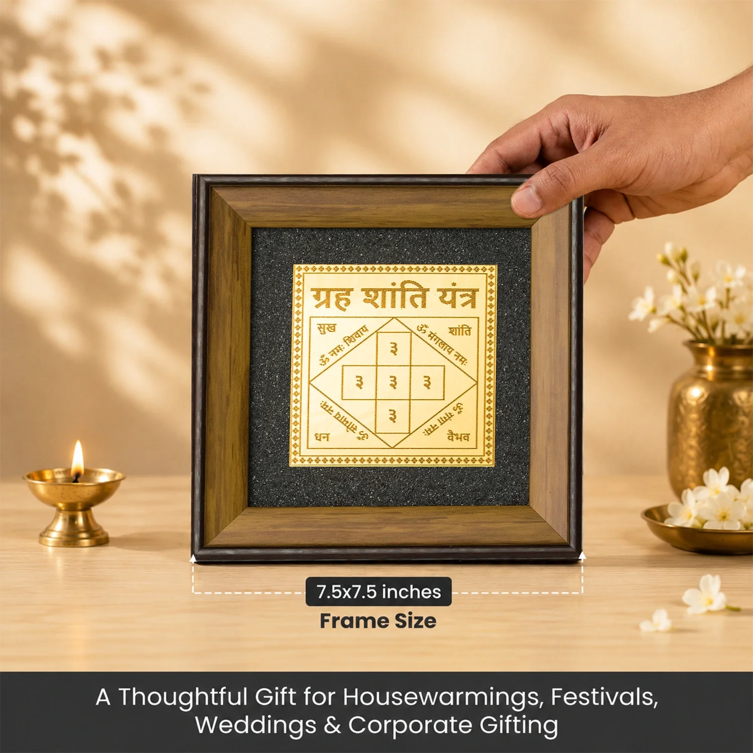 Grah Shanti Yantra with Black Tourmaline Frame - Image 10