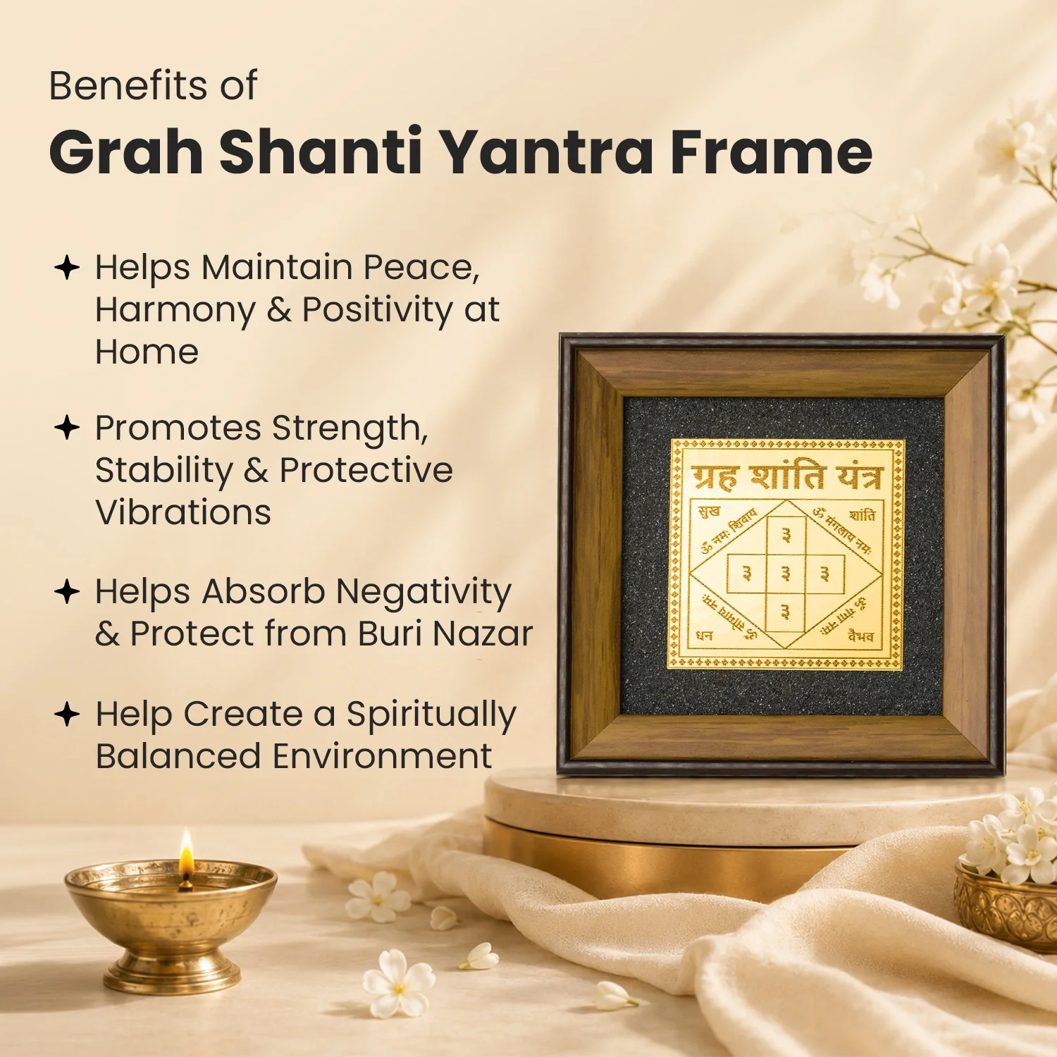 Grah Shanti Yantra with Black Tourmaline Frame - Image 5