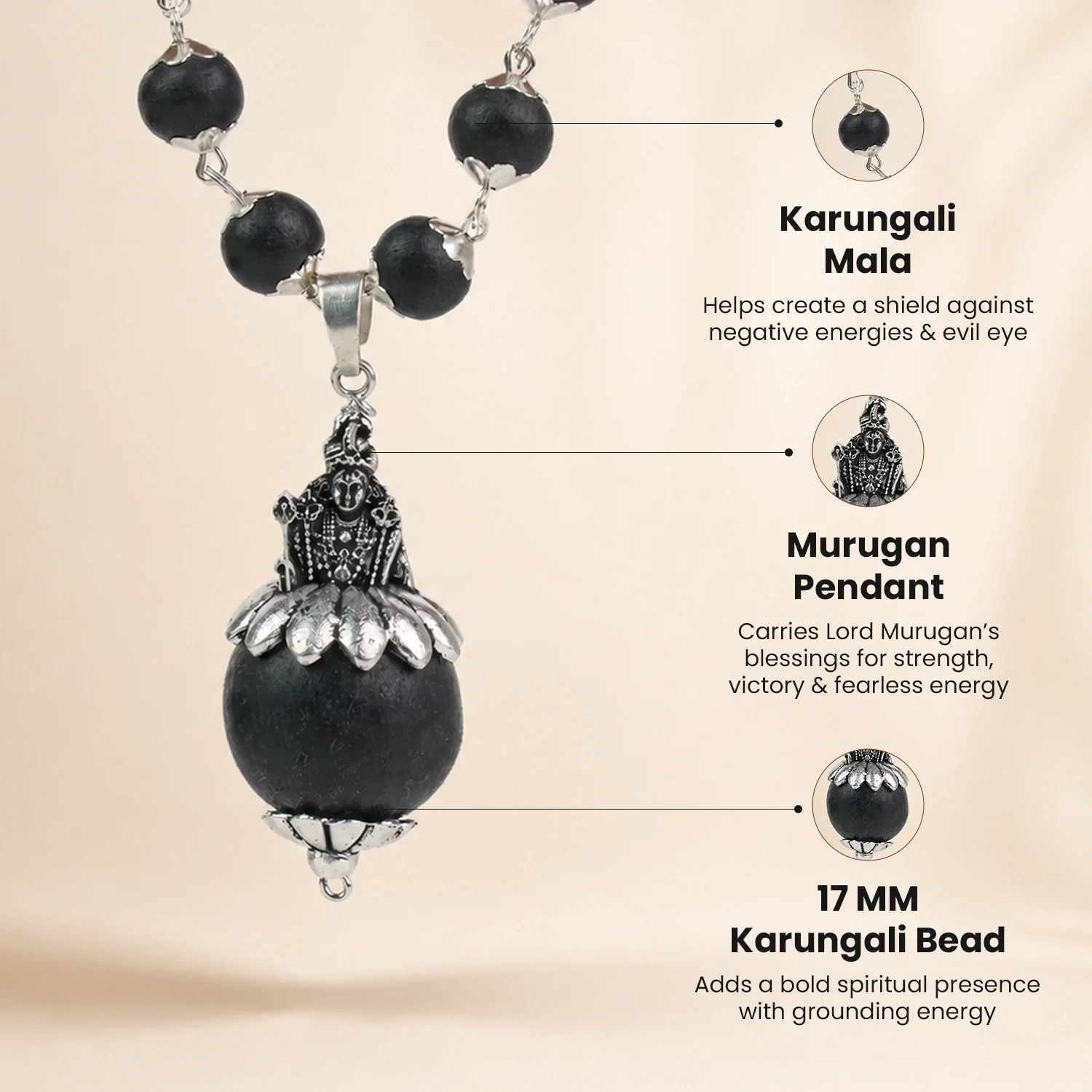 Karungali Murugan Raksha Mala - Image 5