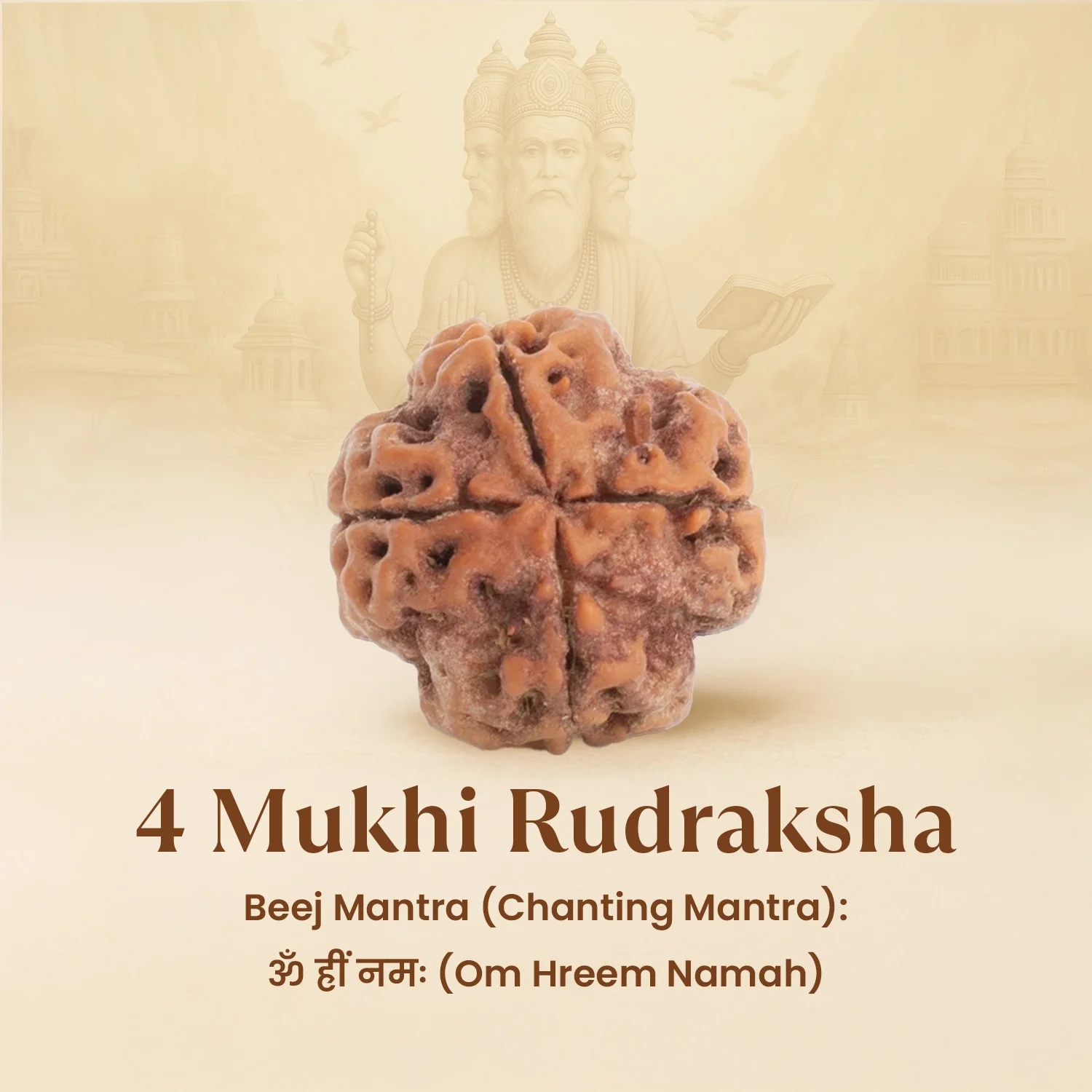 Kashi Siddh Nepal Origin 4 Mukhi Rudraksha - 17mm to 22mm - Image 6