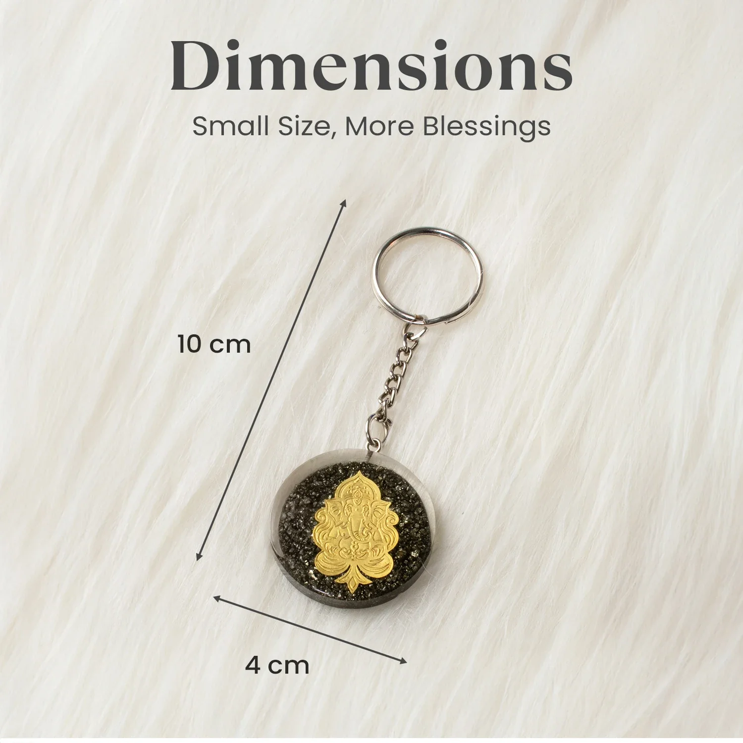 Lakshmi-Ganesh Ji Pyrite Keychain Combo - Image 8