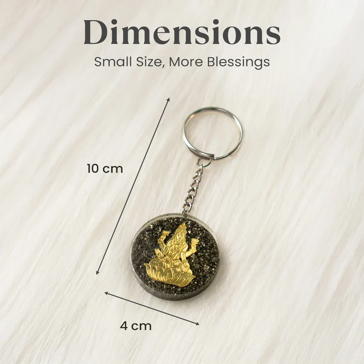 Pyrite Bal Ganesha Idol with FREE Lakshmi Ji Keychain - Image 10
