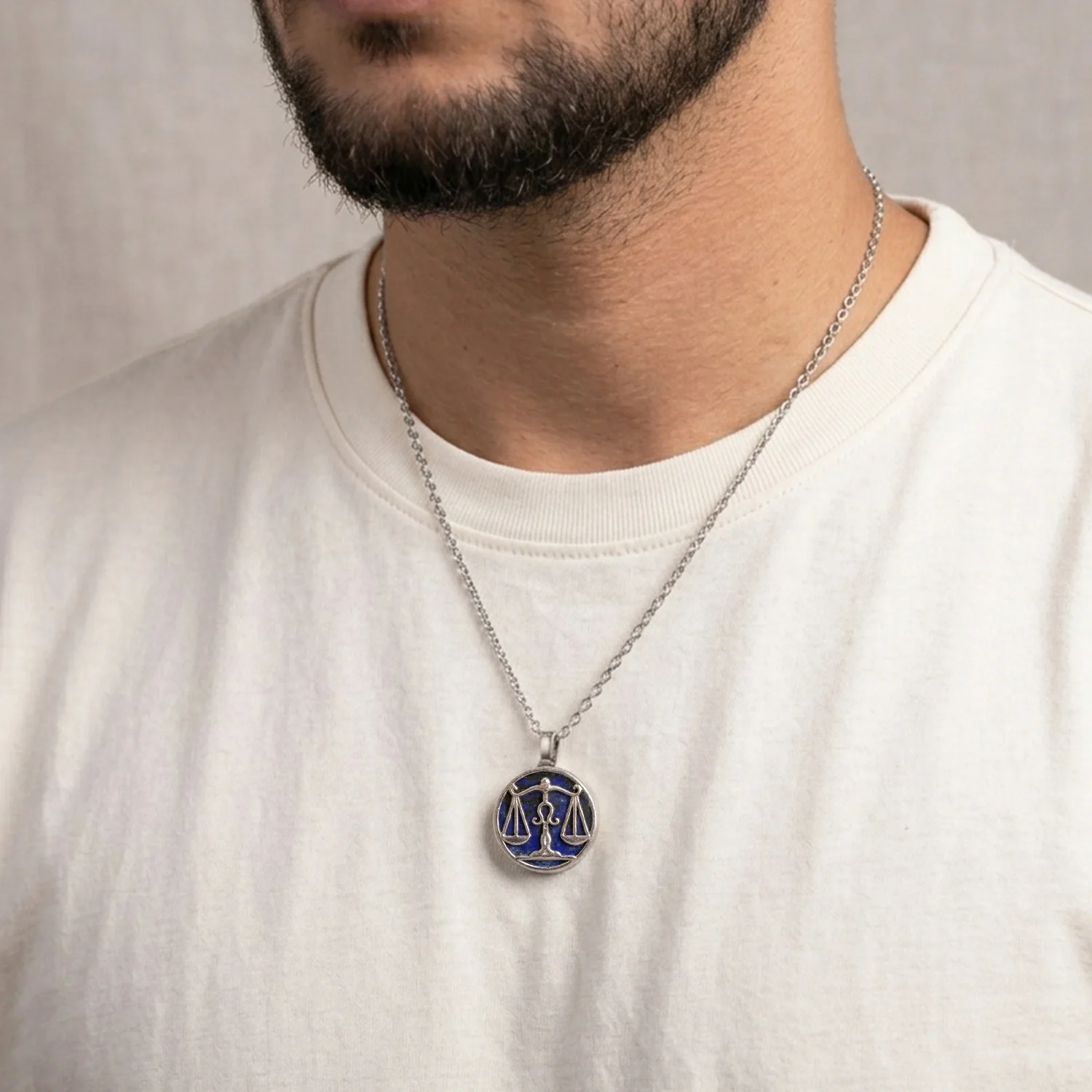 Libra Pendant (तुला राशि) with Lapis Lazuli - Image 3