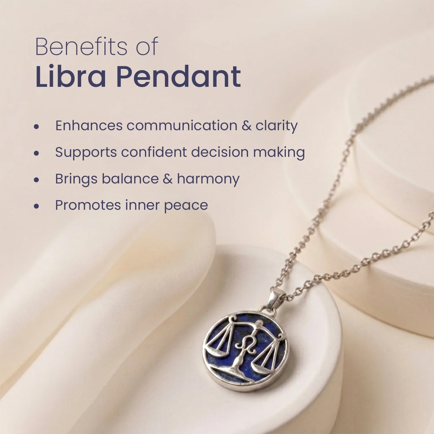 Libra Pendant (तुला राशि) with Lapis Lazuli - Image 7