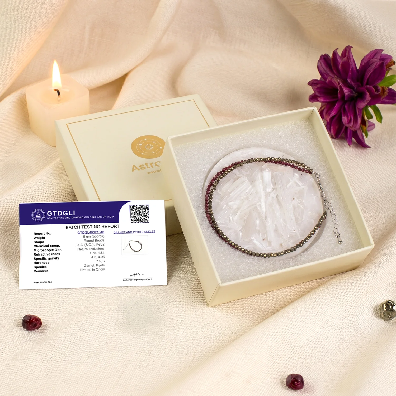 Love and Money Anklet with  Free Raw Selenite Plate - Image 14