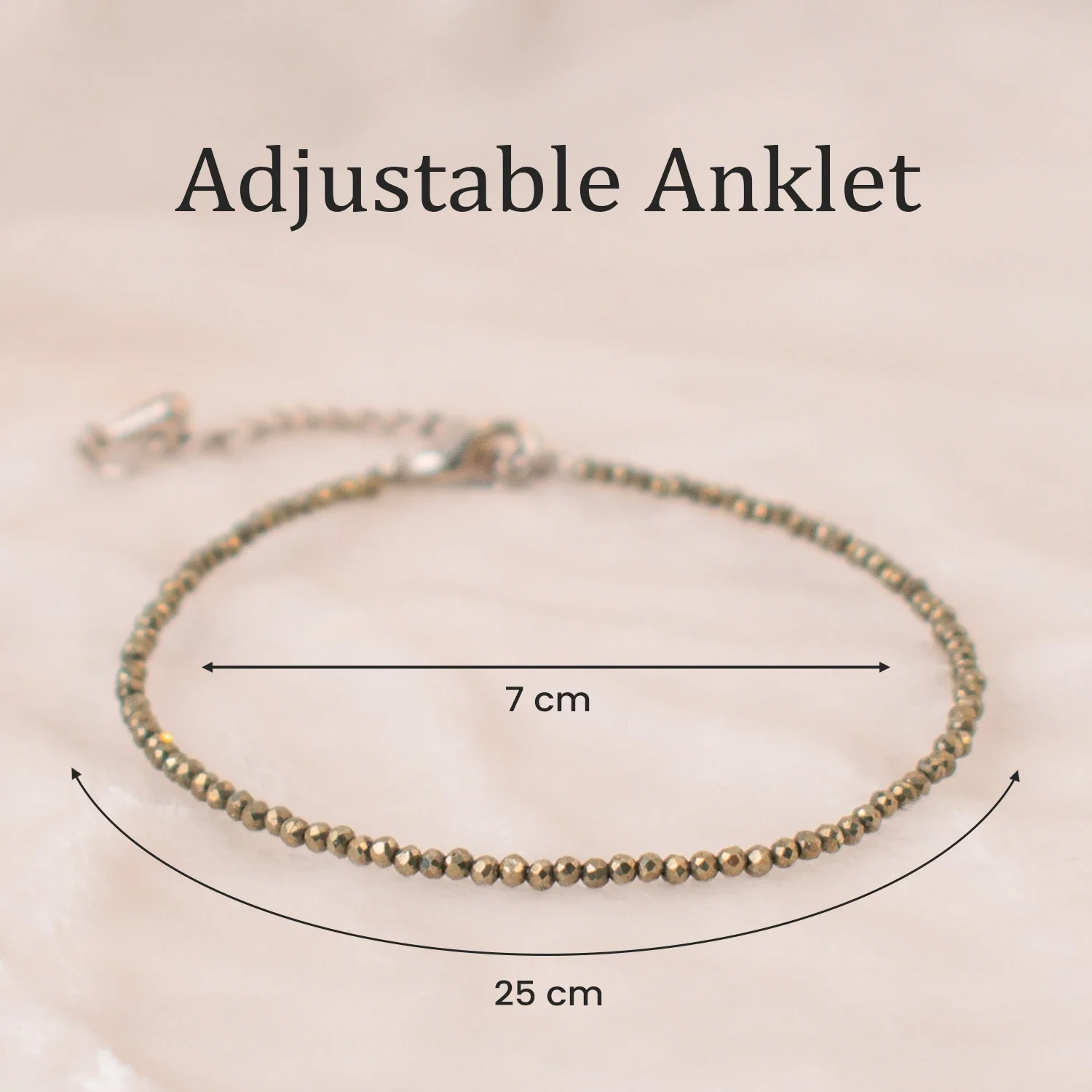 Maha Lakshmi Siddh Raw Pyrite Anklet Set Of 2 - Image 5