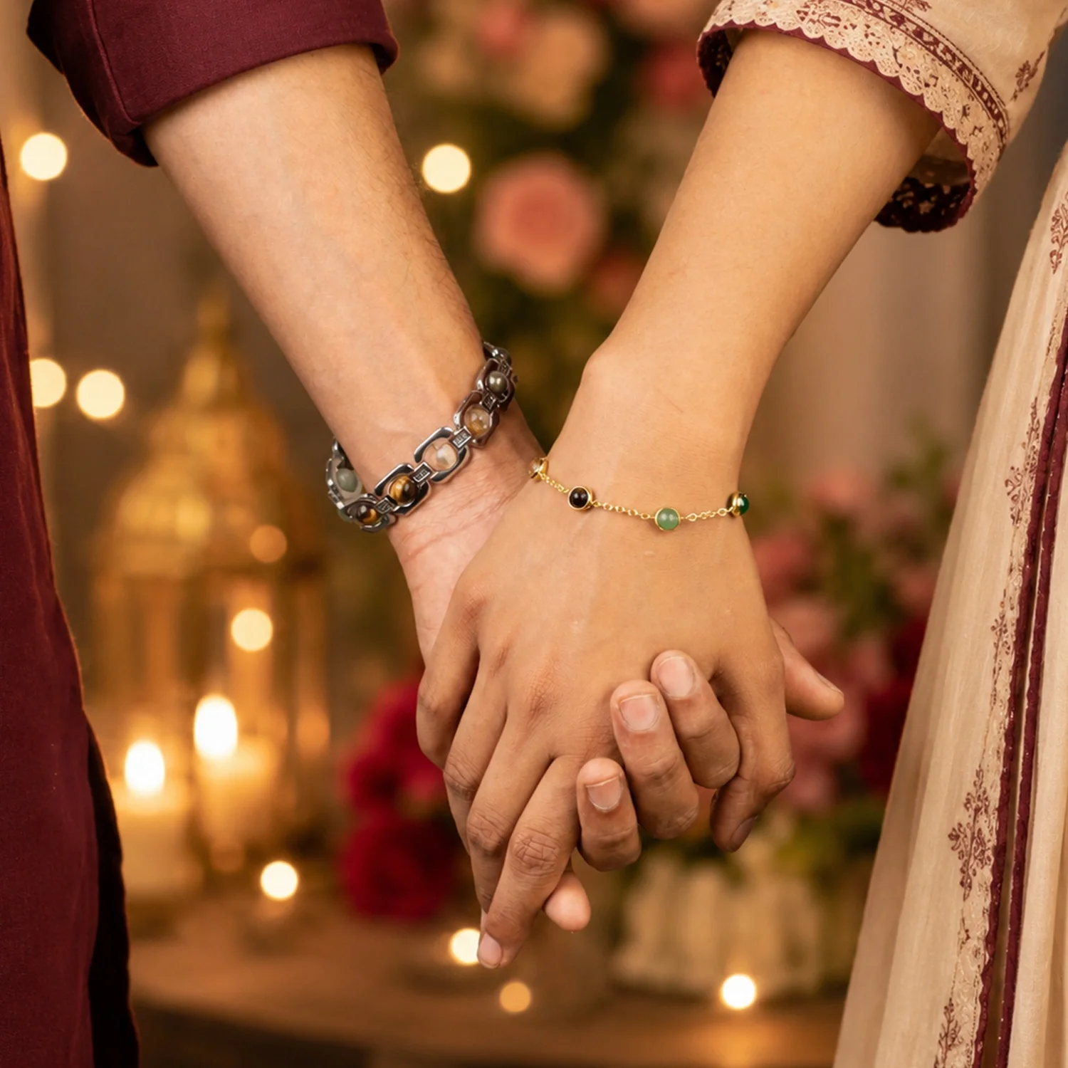 Metal Dhan Yog Couple Bracelet Combo - Image 2