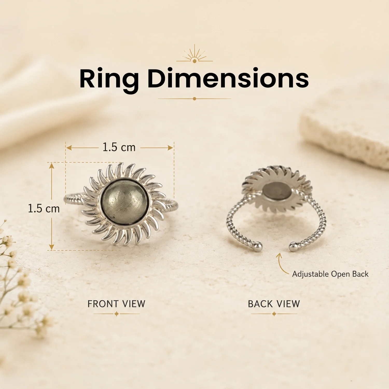 Pyrite Sun Ring - Image 9