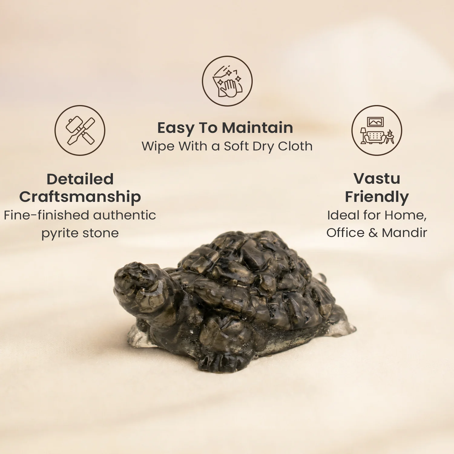 Vastu Pyrite Tortoise (Kachhua) - Image 16
