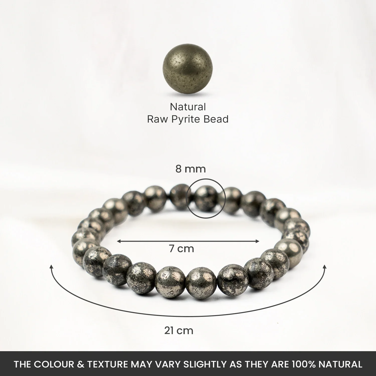 Raw Pyrite Bracelet - Image 6