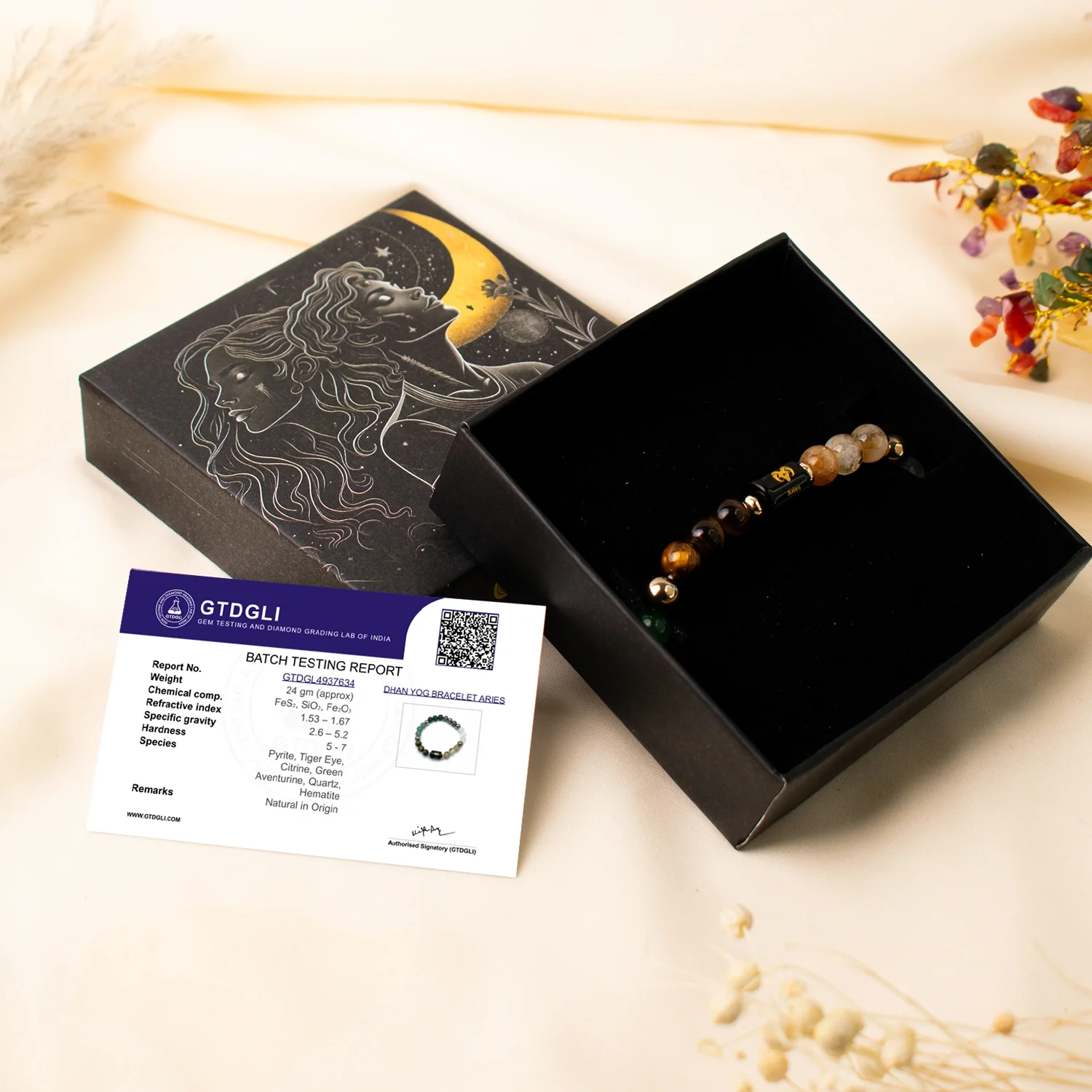 Rinmukteshwar Siddh Dhan Yog Bracelet with Zodiac Charm - Image 11