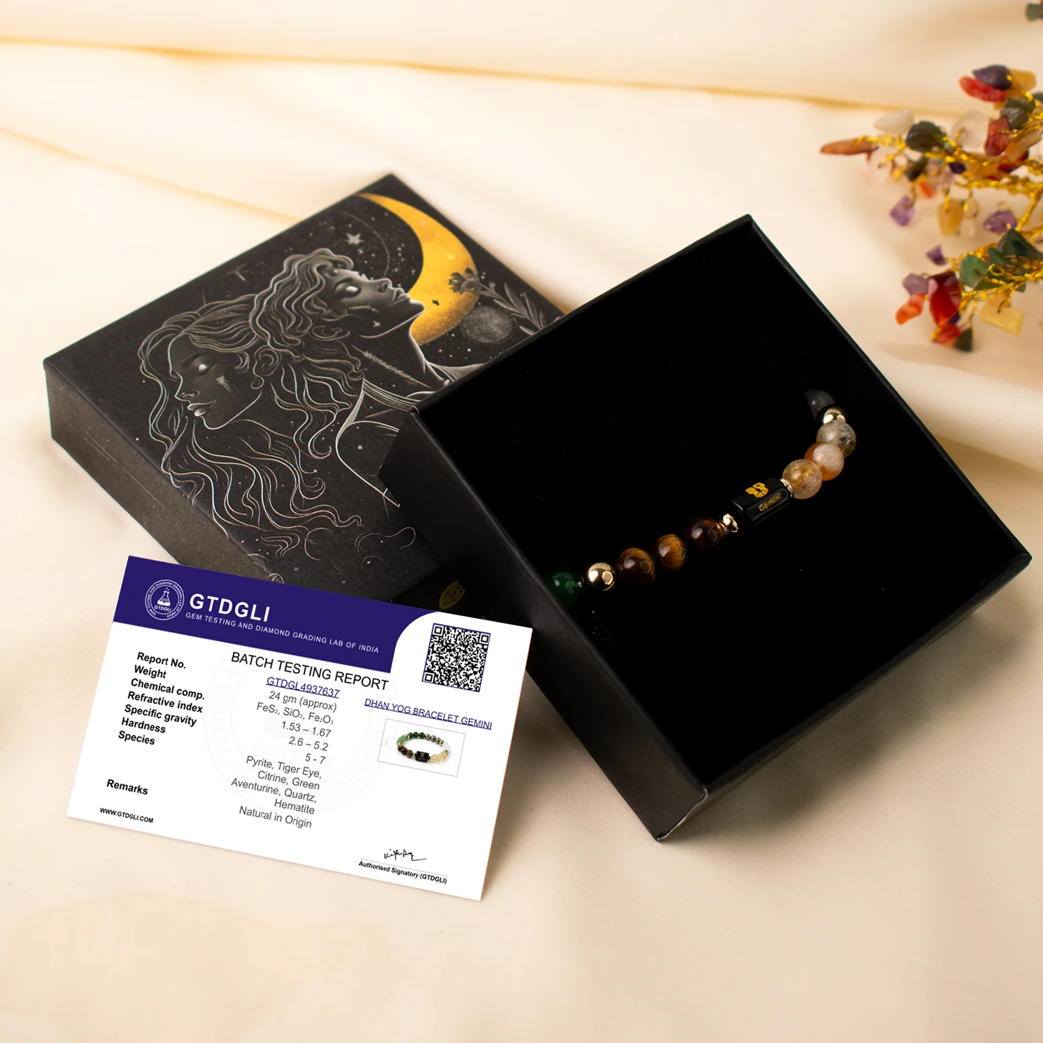 Rinmukteshwar Siddh Dhan Yog Bracelet with Zodiac Charm - Image 36