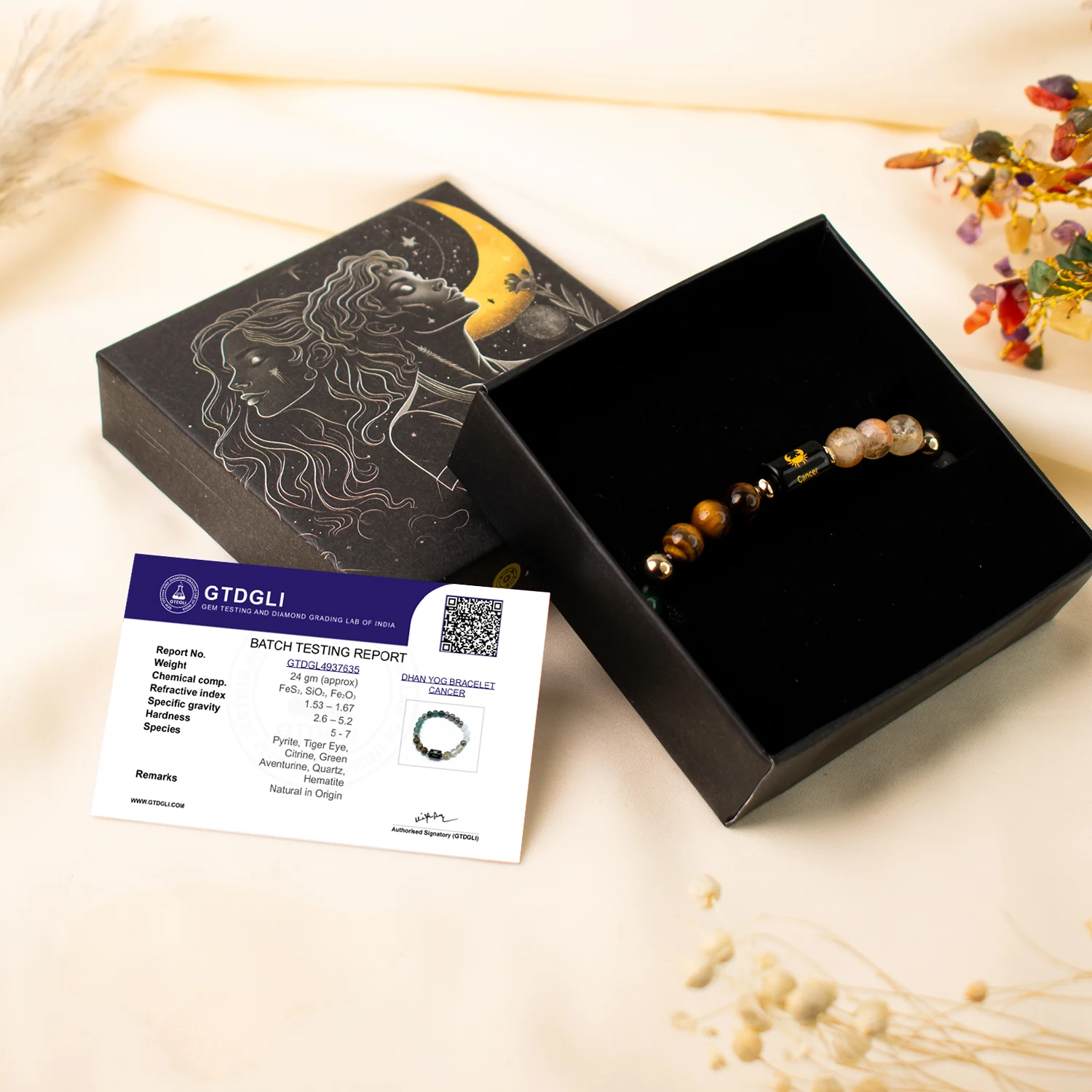 Rinmukteshwar Siddh Dhan Yog Bracelet with Zodiac Charm - Image 41
