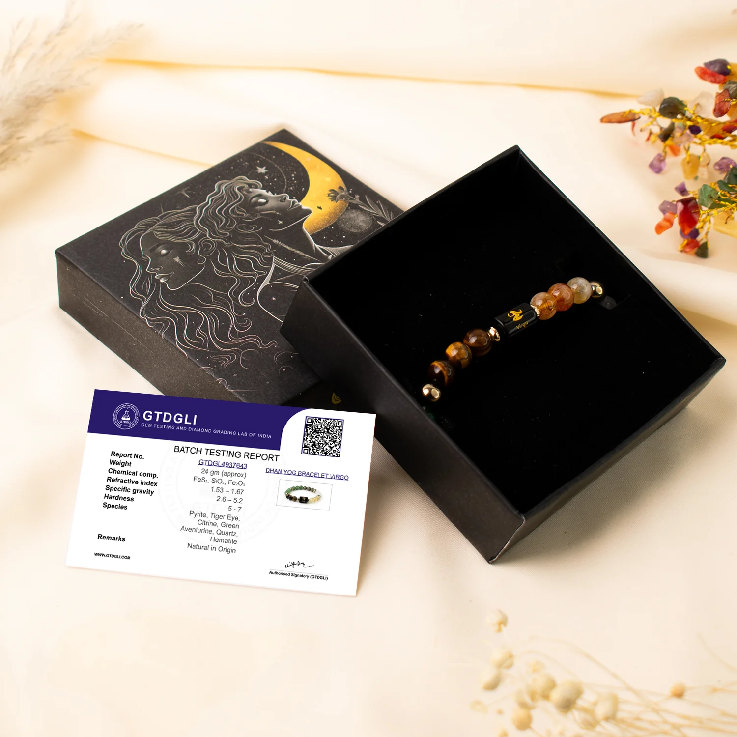Rinmukteshwar Siddh Dhan Yog Bracelet with Zodiac Charm - Image 87