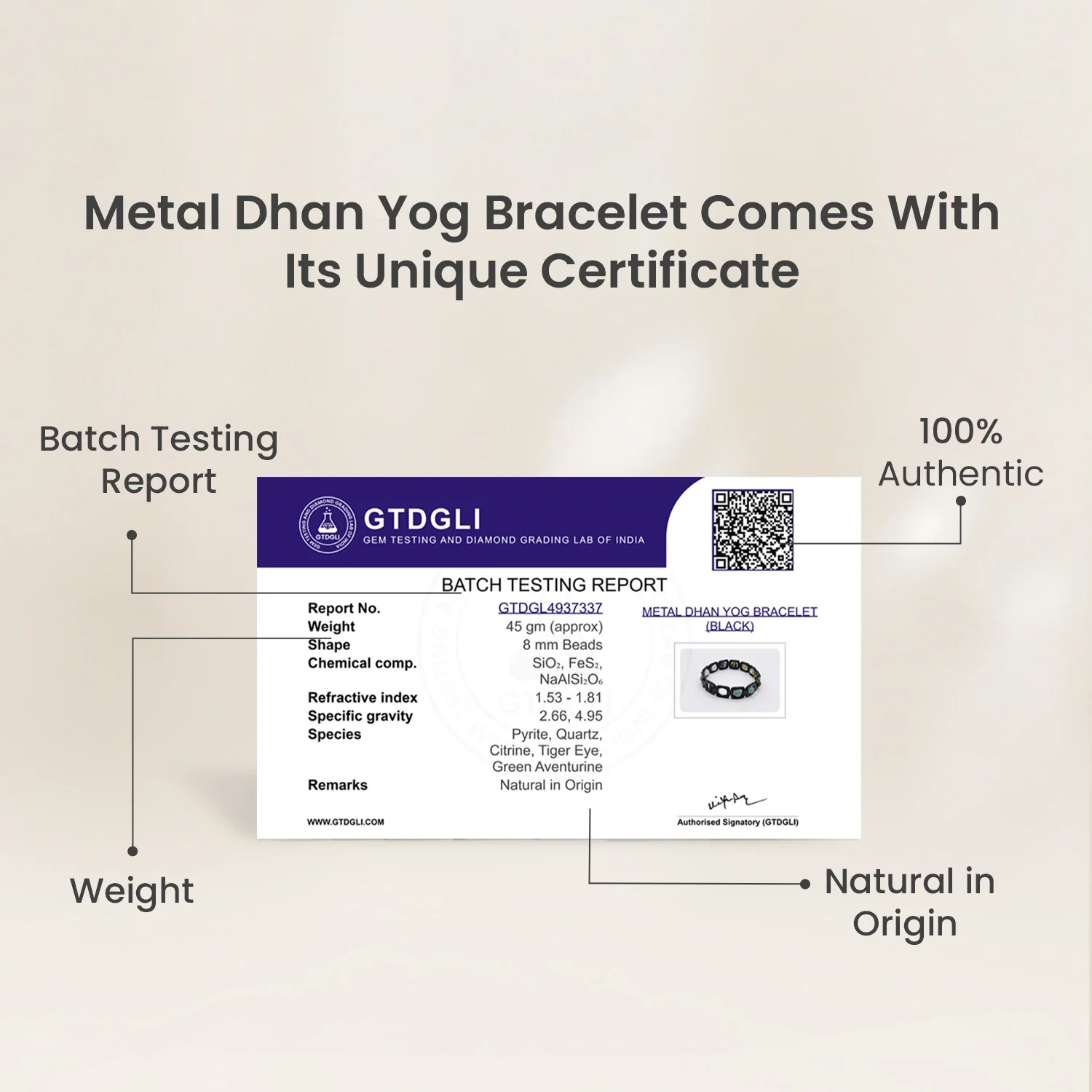 Metal Dhan Yog Bracelet - Black - Image 7