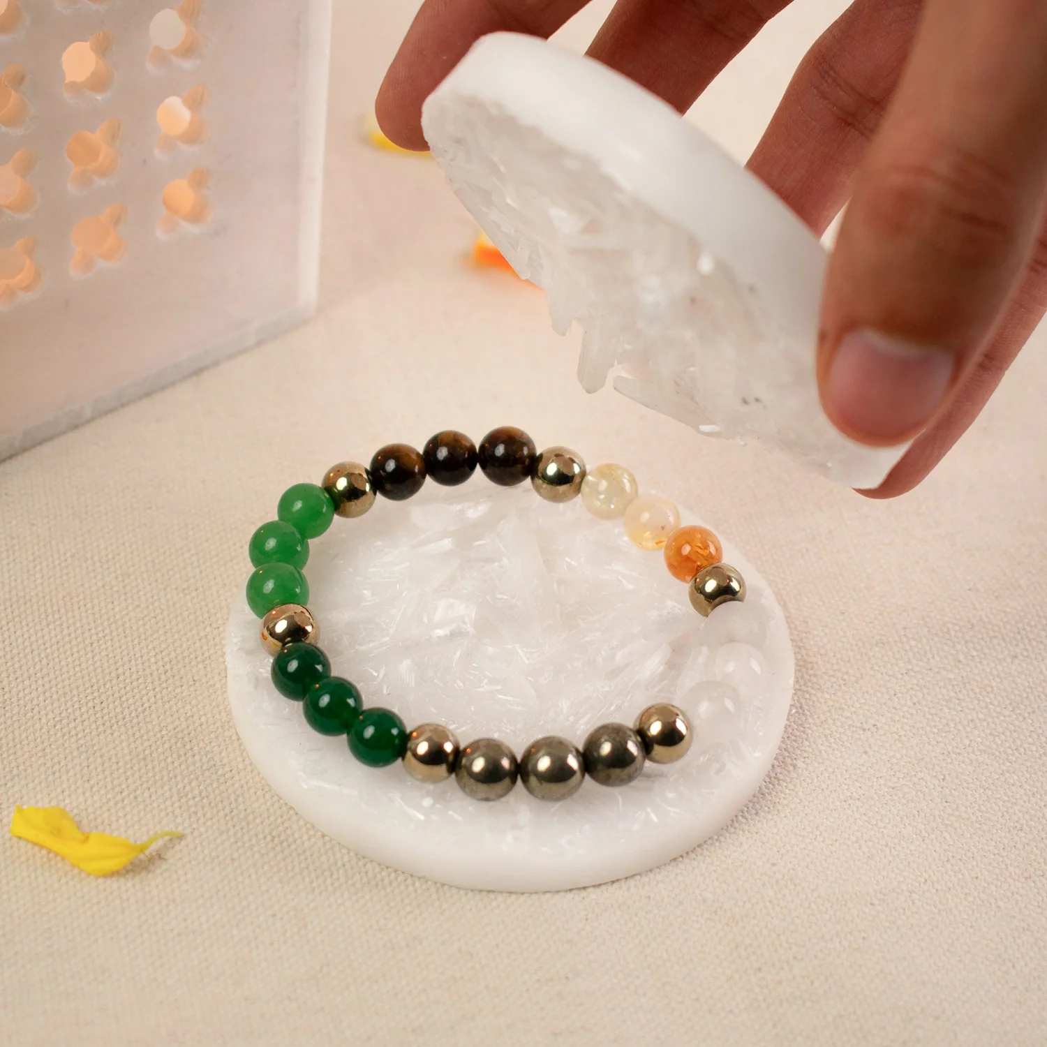 Sampurn Dhan Super Combo with Double Raw Selenite Plate