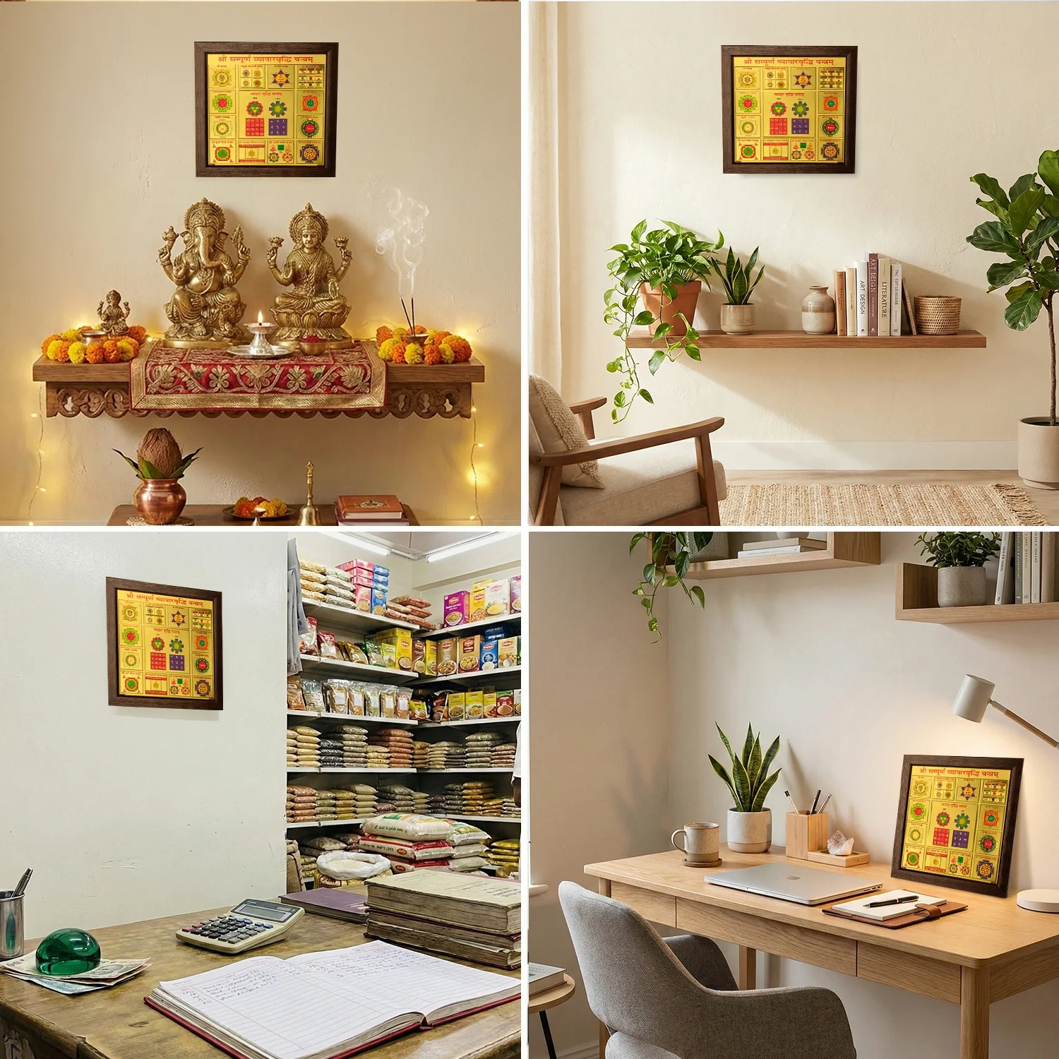 Shree Sampurna Vyapar Vriddhi Yantra (9*9 inch) with Frame - Image 7