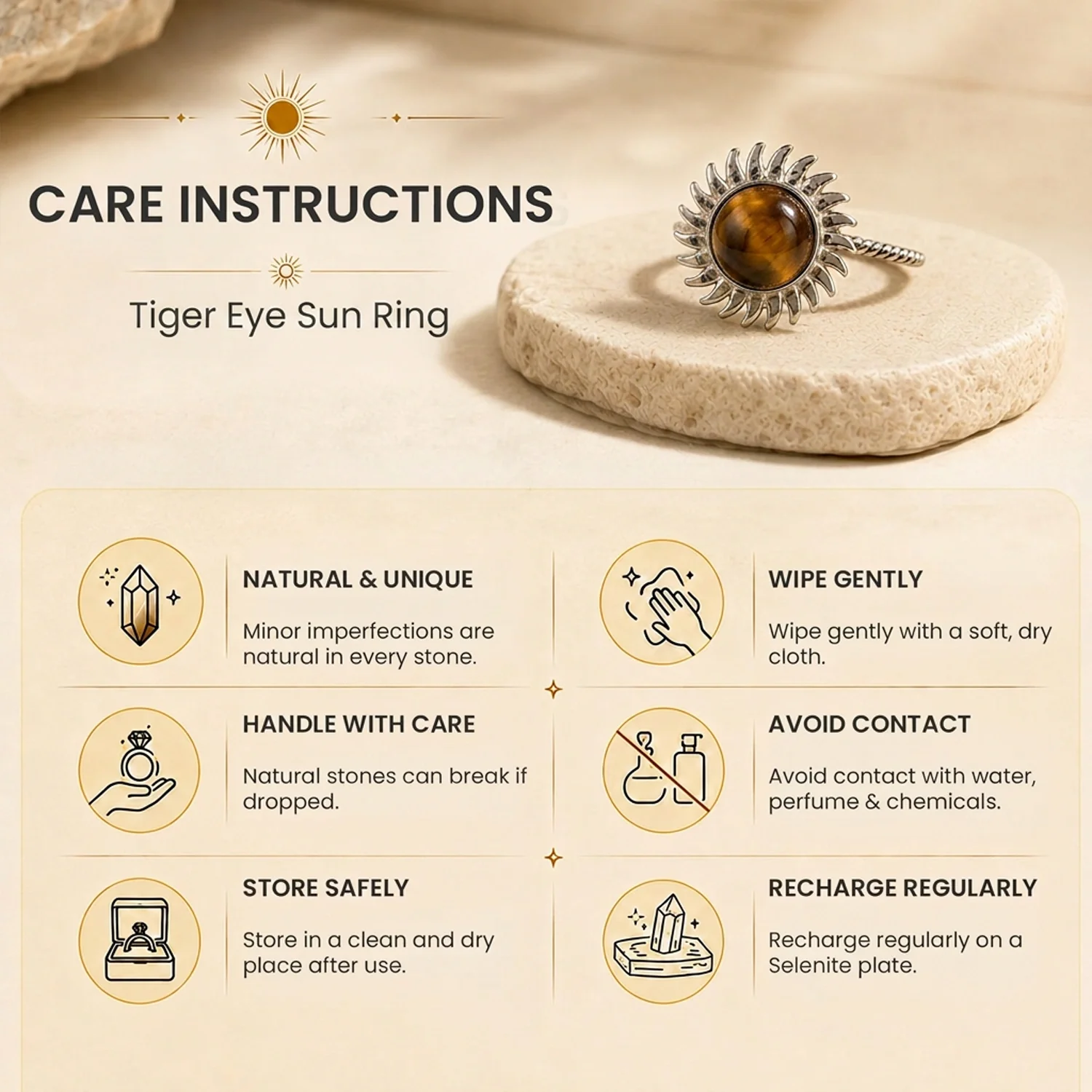 Tiger Eye Sun Ring - Image 10