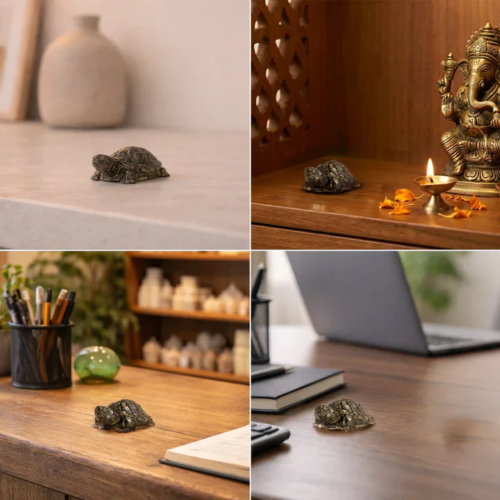 Vastu Pyrite Tortoise Combo – Small Kachhua with Big Kachhua - Image 13