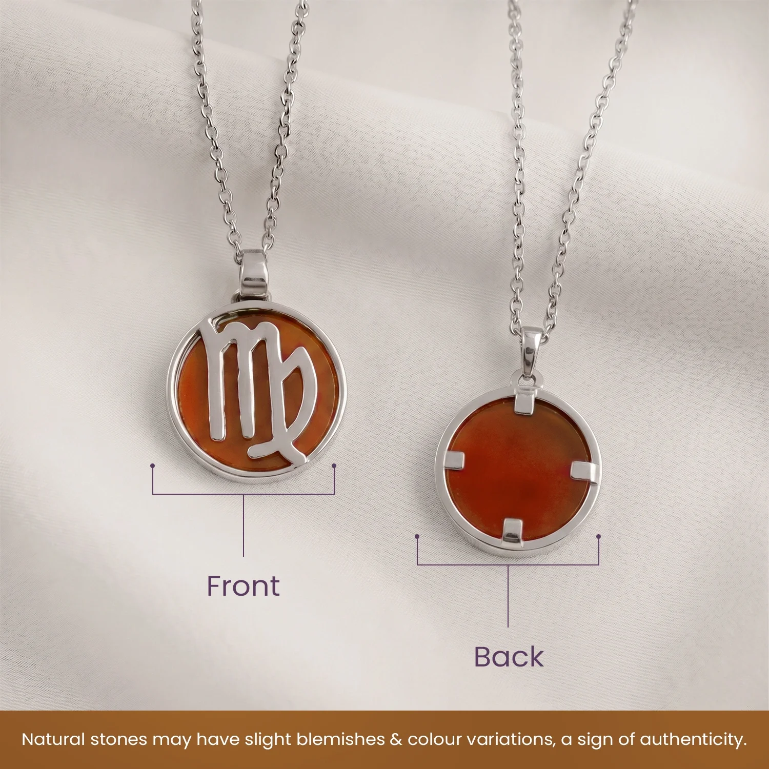 Virgo Pendant (कन्या राशि) with Carnelian - Image 11
