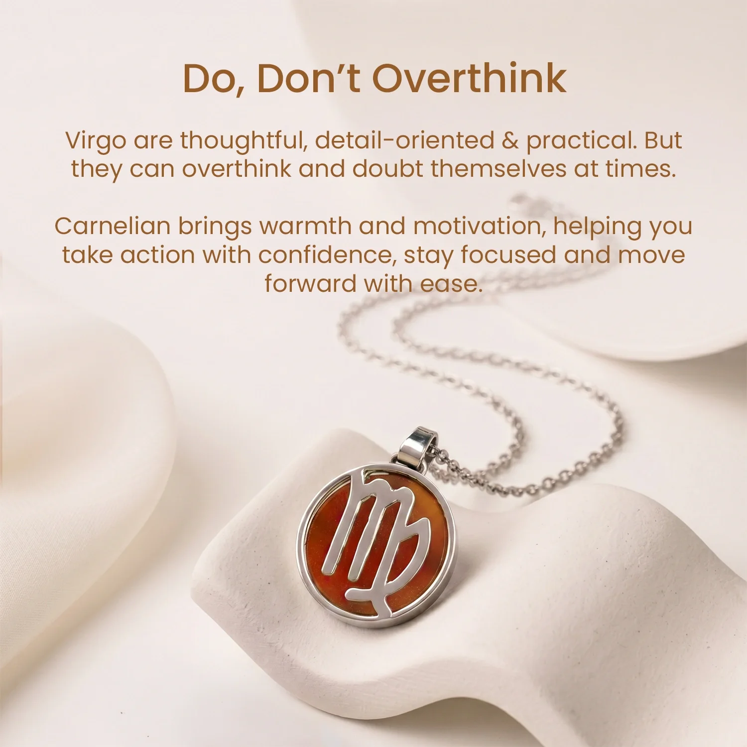 Virgo Pendant (कन्या राशि) with Carnelian - Image 8